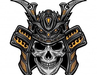 samurai-skull-head-vector