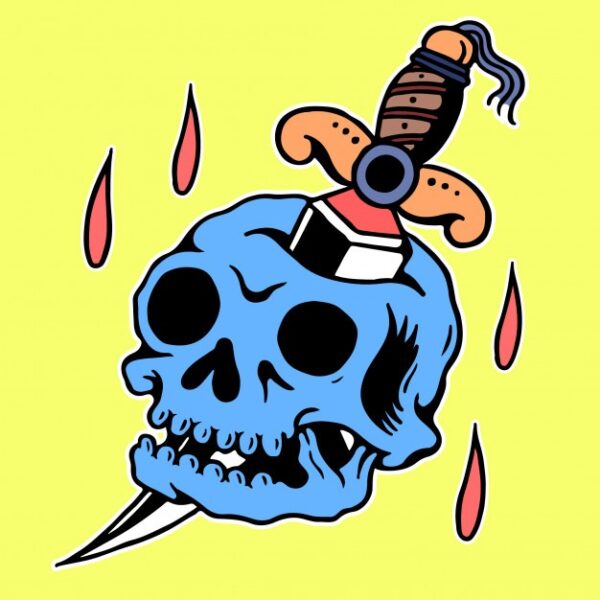 skull-dagger-old-school-tattoo-vector