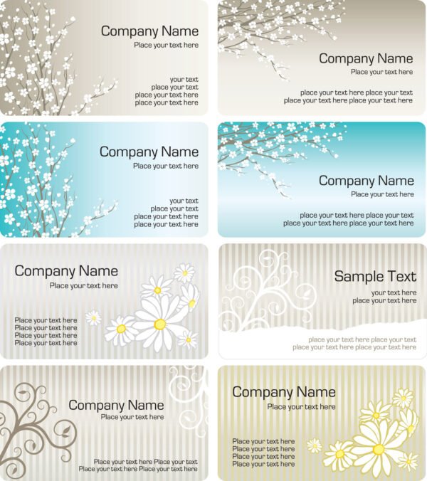 DMCA copyright complain Business card templates spring florals