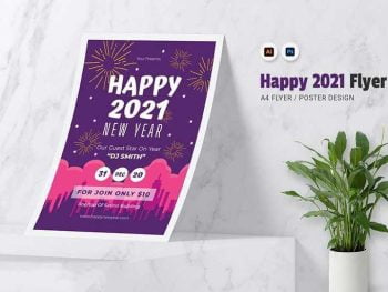 HAPPY 2021 NEW YEAR FLYER DDDFMTF