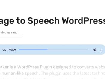 Speaker – Page to Speech Plugin