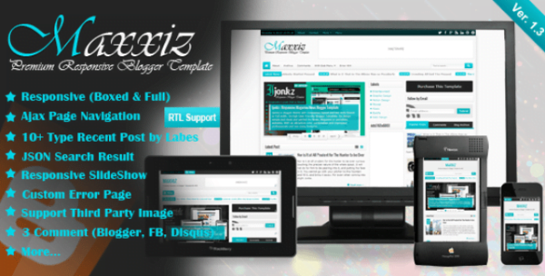 Maxxiz - Responsive Magazine/News Blogger Template