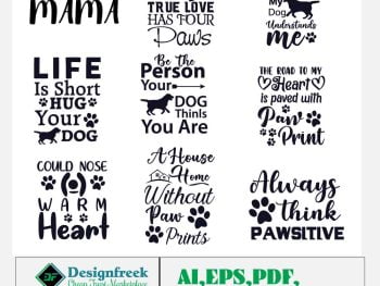 Dog Typograpy Tshirt