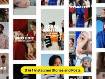 Grid Multiscreen Instagram Stories and Posts