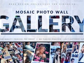 Mosaic Photo Gallery Logo Reveal