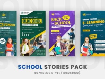 Online School Promo Promo Stories Pack