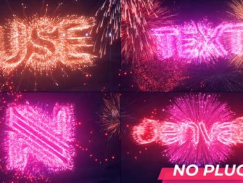 Text Logo Fireworks