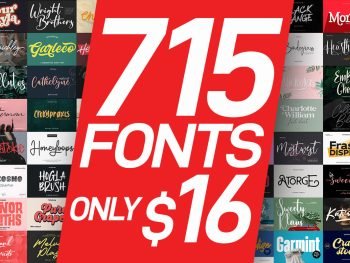 All Font Collection Mega Typeface Bundle