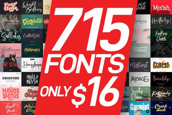 All Font Collection Mega Typeface Bundle