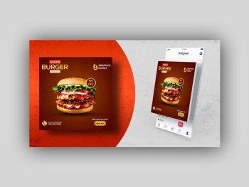 Burger Social Media Post Design