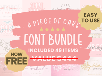 A Piece of Cake Font Bundle