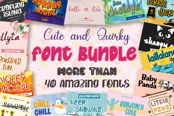 Cute & Quirky Fonts Bundle