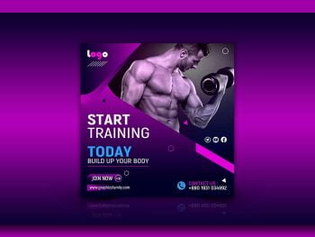 Free Instagram Fitness Business Model Post Design Template Download