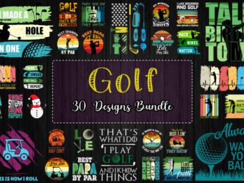 Golf TShirt Design Bundle