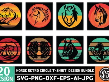 Horse Retro Circle