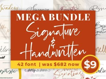 Mega Script & Handwritten Fonts Bundle