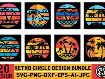 Retro Circle Design Bundle