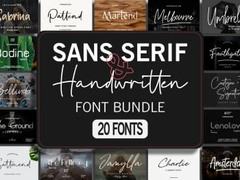 Sans Serif & Handwritten Font Bundle