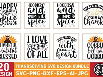 Thanksgiving SVG Design Bundle