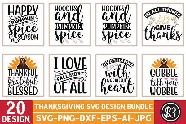 Thanksgiving SVG Design Bundle