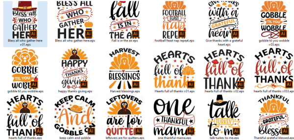 Thanksgiving T-shirt Design Bundle