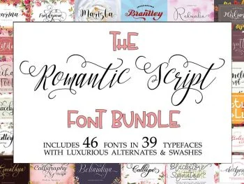 The Romantic Script Font Bundle