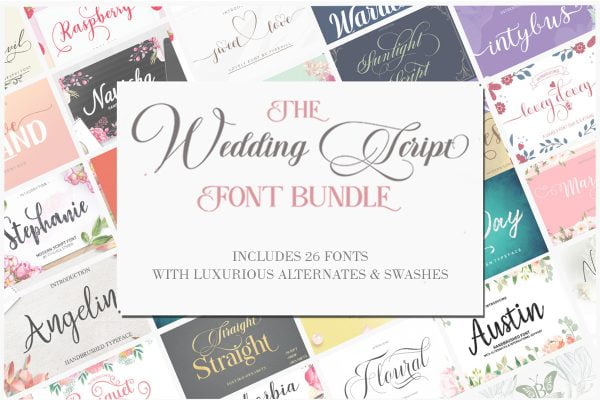 The Wedding Script Font Bundle