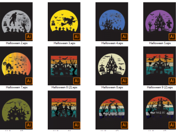 Halloween TShirt Design Bundle