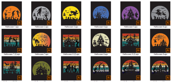 Halloween TShirt Design Bundle