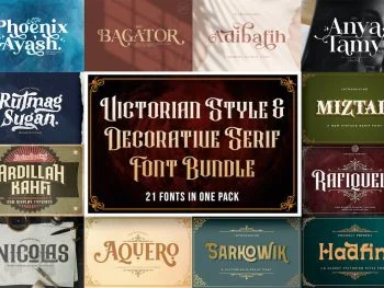 Victorian Style & Decorative Serif Font Bundle