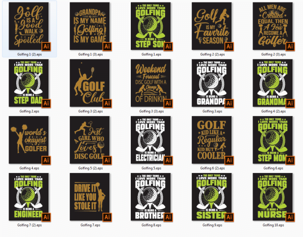 Golf-TShirt-Design-Bundle